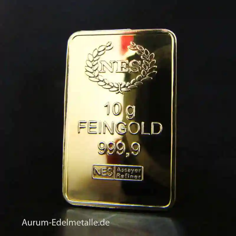 10g-Goldbarren-999.9-gepraegt